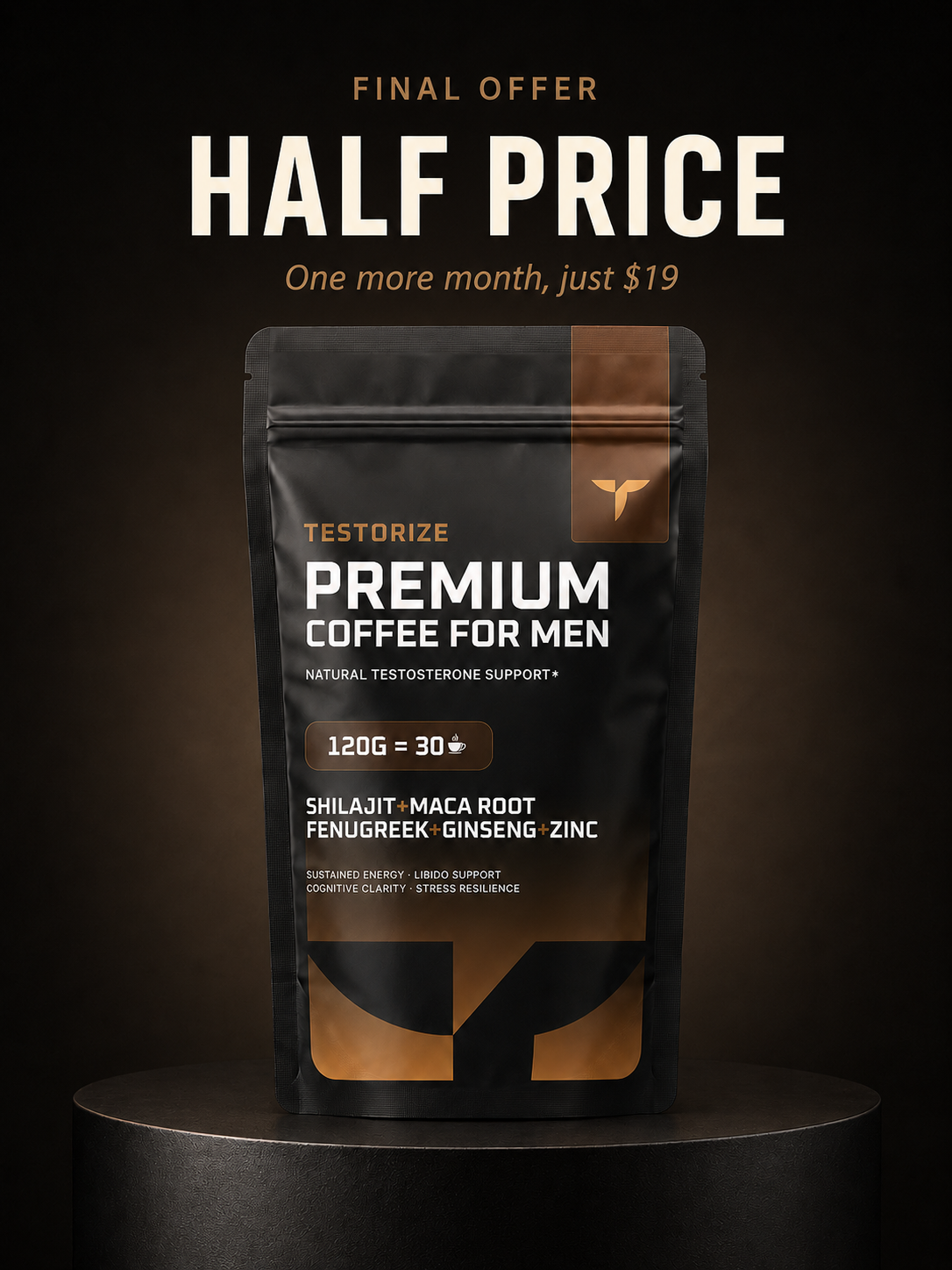 Testorize Premium Coffee for Men | Add-On Bag