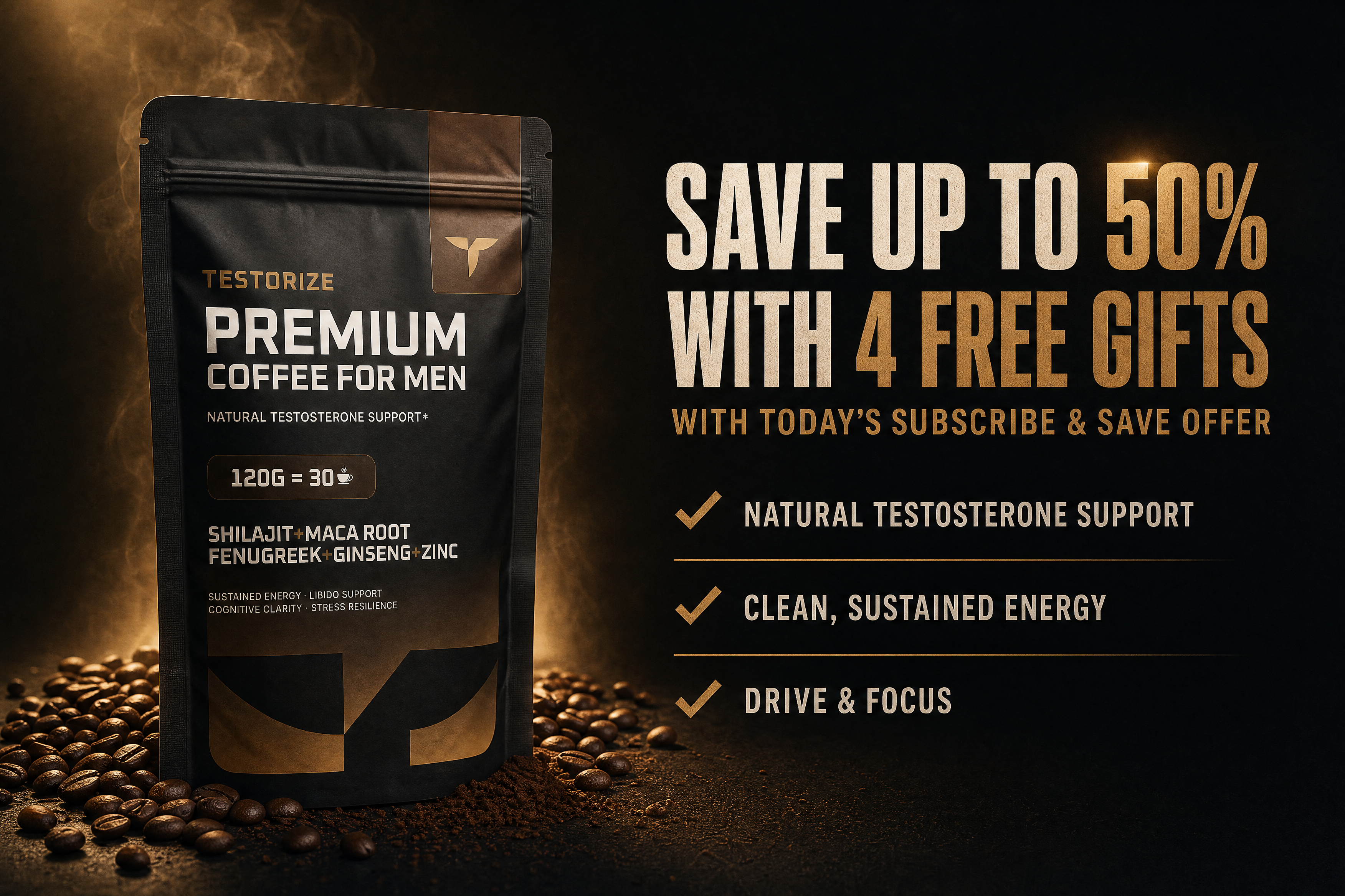 Testorize Premium Coffee for Men (inactive)