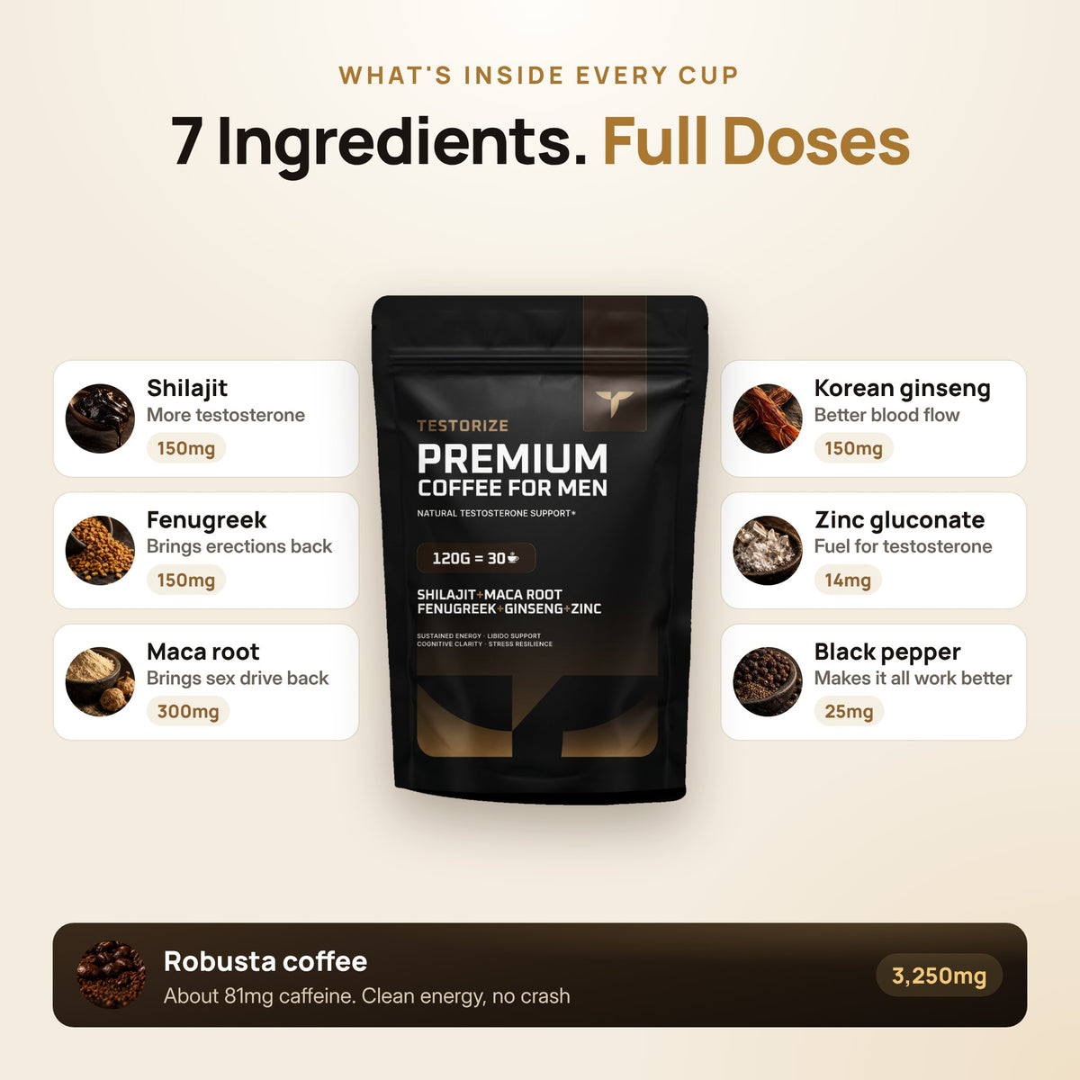 Testorize Premium Coffee for Men