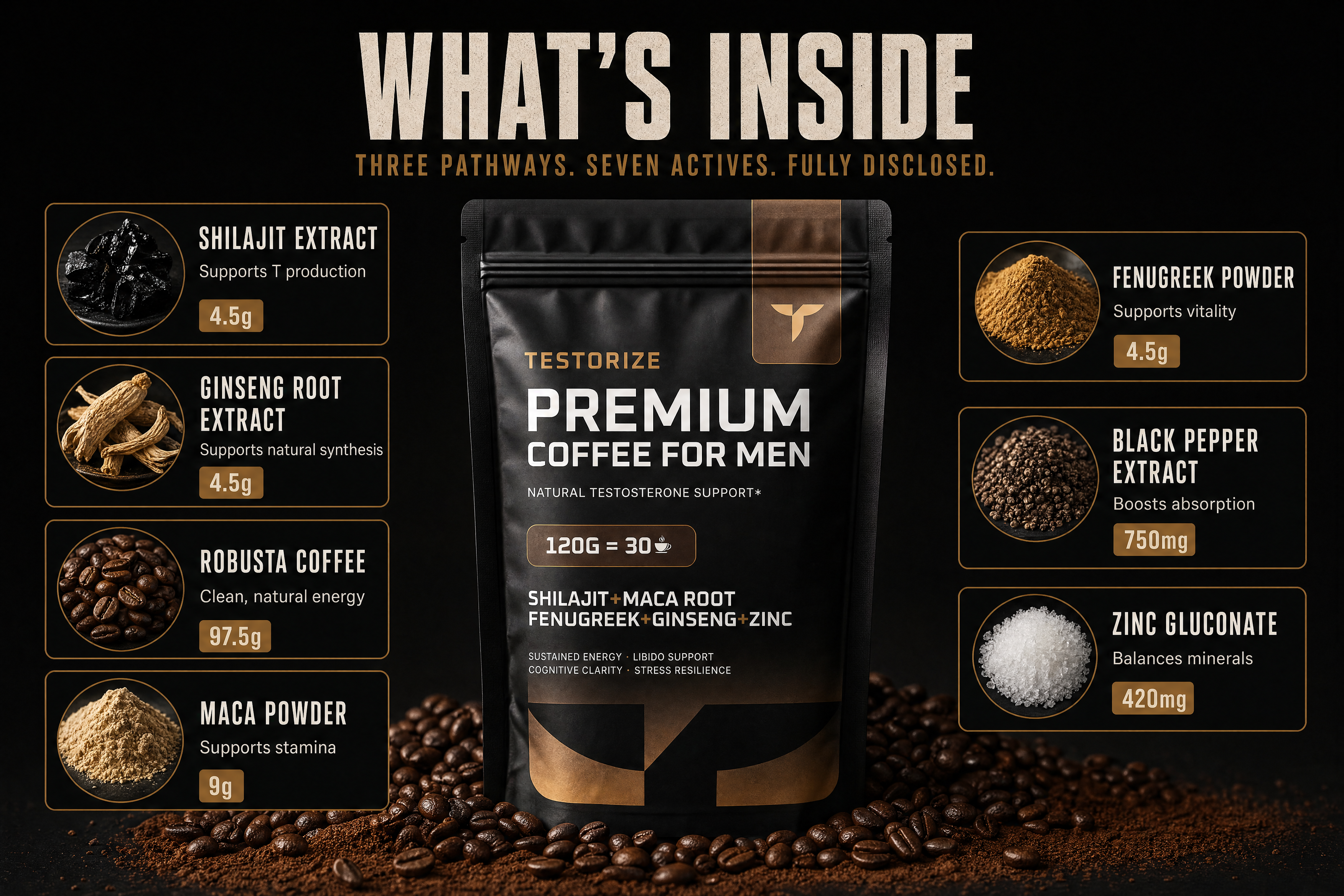 Testorize Premium Coffee for Men (inactive)